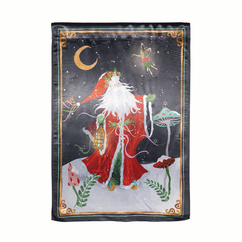 Drapeau de jardin réversible Santa's Forest of Wonder