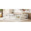 Lit pleine grandeur en bois de pin blanc, clôture pour bois multifonctionnel et confortable avec 15,7 pouces, aucun sommier requis, conception stable, assemblage rapide-1540633677-1540633674