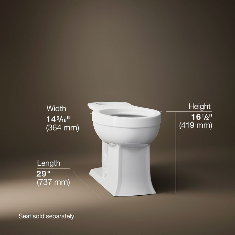 Archer Comfort Height Elongated Bowl, White