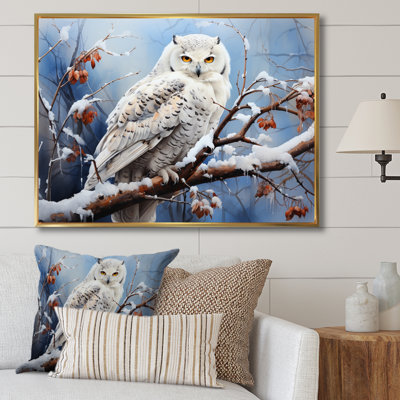 Snowy Owl Winter II - Winter Landscape, art mural