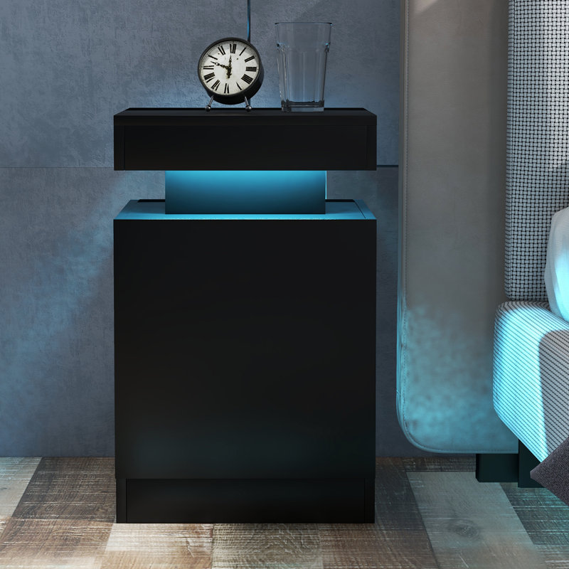 Table de chevet Evalou, Noir
