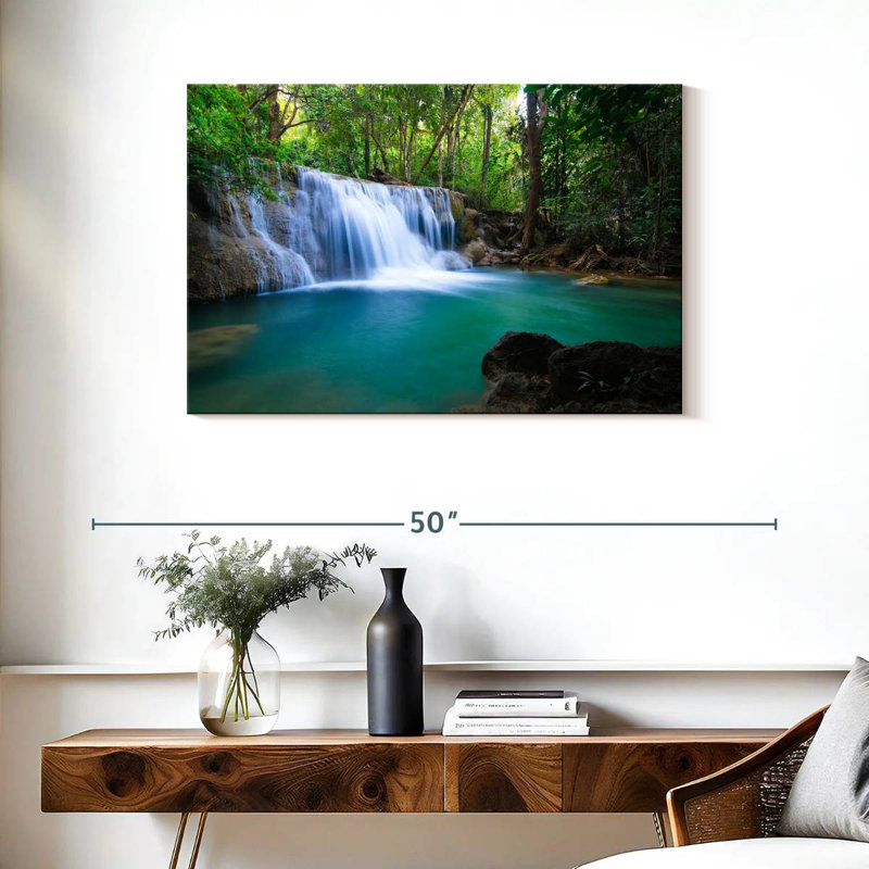 Kerrick Deep Forest Waterfall, 24" H x 36" W
