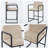 Elegant Counter Height Bar Stools Set of 2 – Upholstered Seats, Metal Frame, and Armrests for Kitchen Island or Home Bar-1308365773