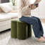 Repose-pieds rembourré en velours Leiani-552044709