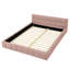 Grand lit plateforme tapissier en chenille avec tête de lit, pas de sommier pour chambre moderne-1624744404