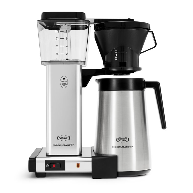 Moccamaster KBT 10-Cup Coffee Brewer with Thermal Carafe, Polished Silver
