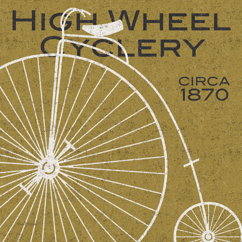 High Wheel Cyclery by Michael Mullan - Wrapped Canvas Painting, 91cm H x 91cm W
