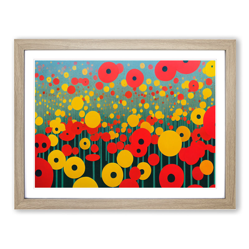 Grand Flower Market - Print, 25cm H x 34cm W, Oak