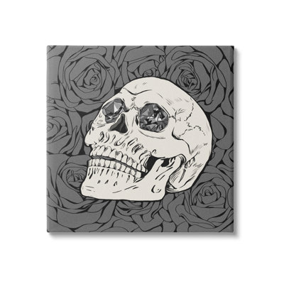 Crystal Eyes Skull Goth Roses by Ziwei Li - Graphic Art