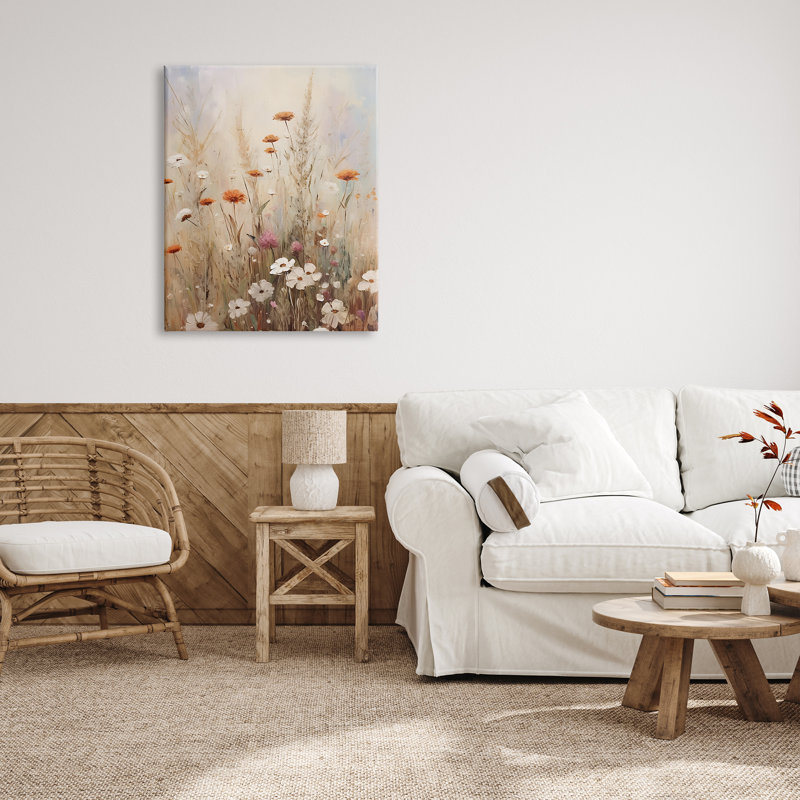 «Wildflower Meadow», peinture par Petals Prints Design, H 40 po x l 30 po x P 1,5 po