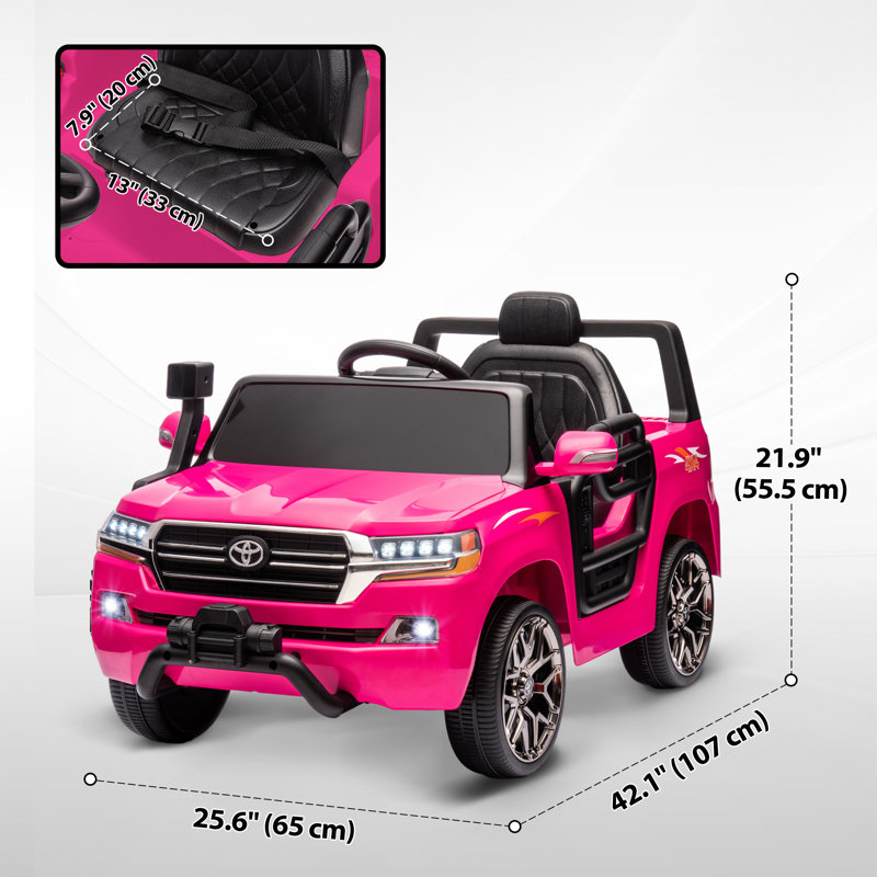 Voiture pour enfant sous licence 12V LAND CRUISER avec télécommande, Pink