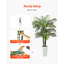 Palmier artificiel artificiel avec plante blanche Areca-1673857831