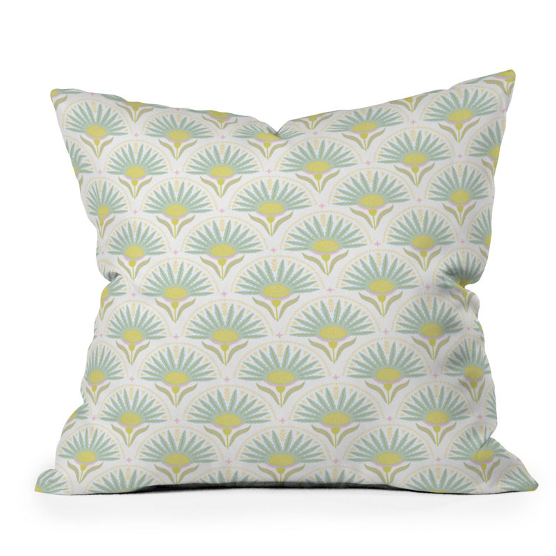 Coussin décoratif intérieur / extérieur floral Iveta, H 18 po x l 18 po