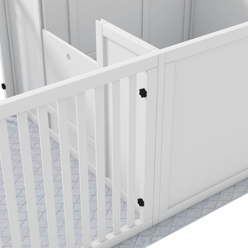 Boîte de mise à l'eau 65,4 "X 31,5" pour chien - Porte ventilée et ajustable, pour chiens de tailles variées de 65 "X 31,5", hygiénique avec coussin, pavillon, différentes races