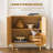 Sideboard Storage Cabinet With Natural Rattan 2-Door Accent Cabinet-69404703