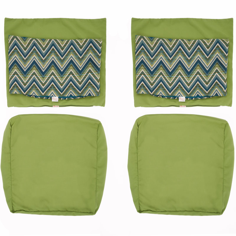 Castelli Outdoor Sunbrella Cushion Cover, Green Acrylic Sunbrella®