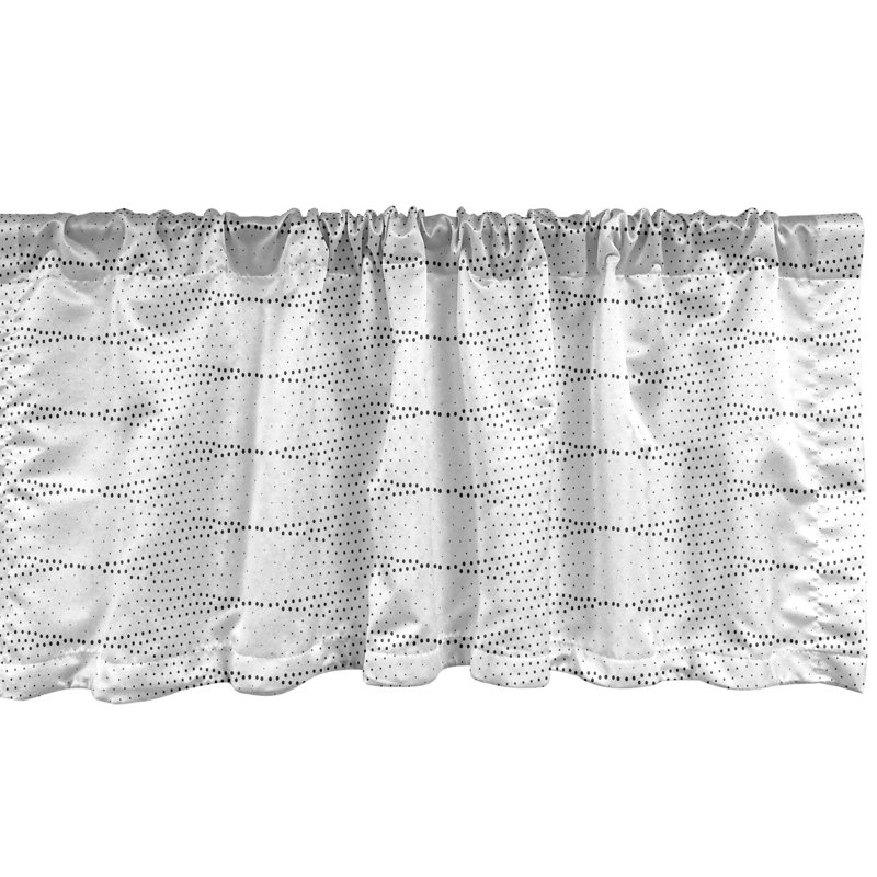 Ambesonne, ensemble de 2 cantonnières à motif d'art abstrait moderne noir et blanc, L 54 po x L 12 po