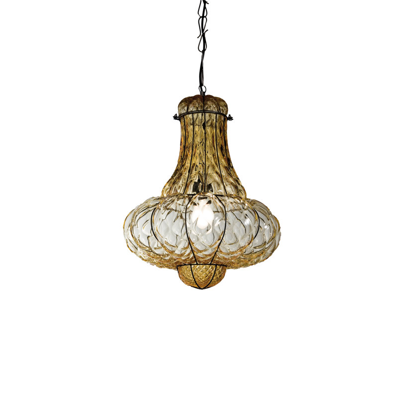 1 - Light Dark Steel Lantern Pendant
