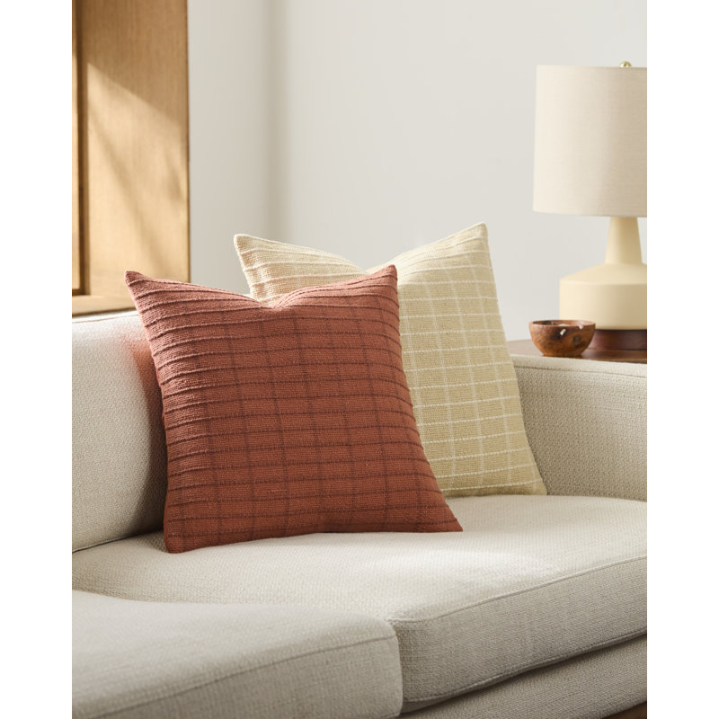Coussin décoratif Kincaid, Orange, Square 22", Duck Down