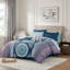 Polyester Geometric Coverlet Set