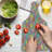 Ambesonne Geometric Tempered Glass Cutting Board Tile Pattern Stripes Multicolor