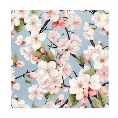 «Floral Sakura Cherry Blossom IV», reproduction d'art asiatique sans cadre