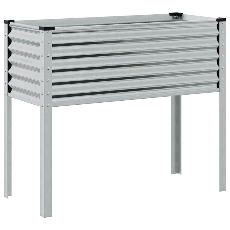 Ankoma Planter Box, 90cm H x 100cm W x 45cm D, Light Grey