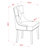 5 Piece Dining Set Includes a Round Dining Room Table with Dropleaf and 4 Dark Gotham Linen Fabric Upholstered Parson Chairs, Oak-2033662897-2033662896