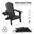  Cheryce HDPE Folding Adirondack Chair With Cup Holder-67149132