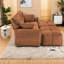 Canapés confortables en chenille moelleux, 2 places avec repose-pieds, mobilier de salon moderne