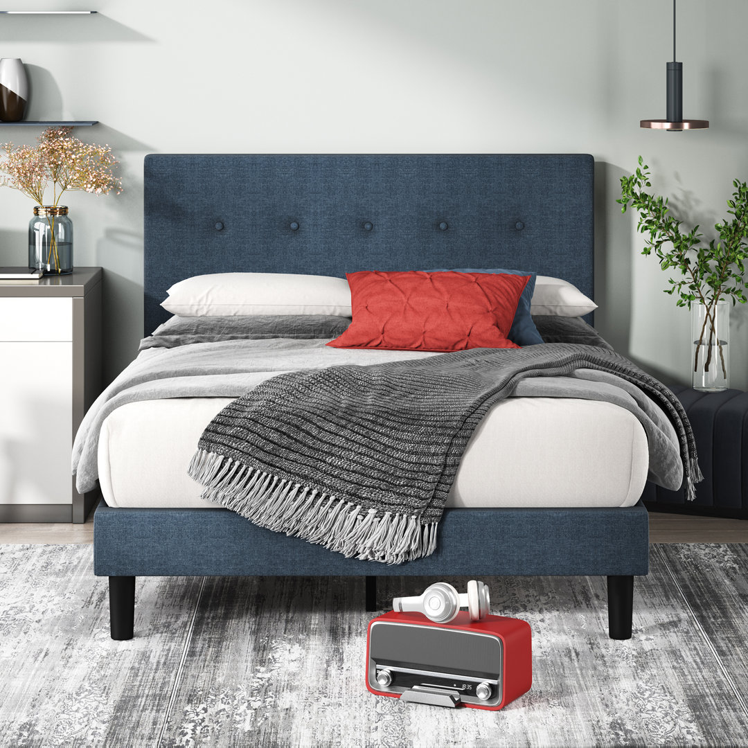 Raily Tufted Upholstered Low Profile Platform Bed Red Barrel Studio®