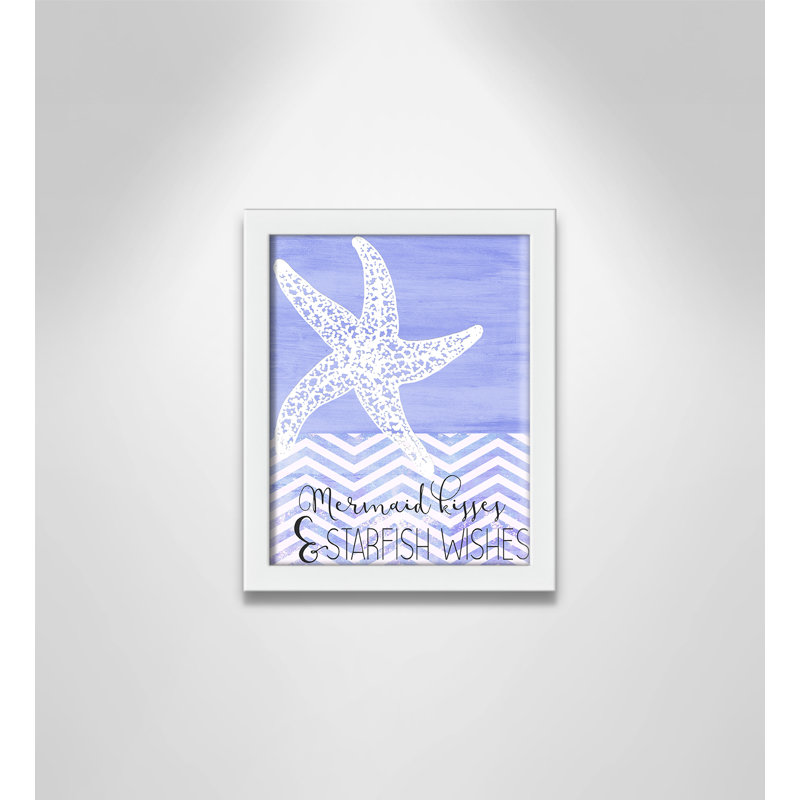 Adhésif décoratif «Mermaid Kisses», H 10 po x l 8 po x P 1,18 po, Encadré de boîte blanc
