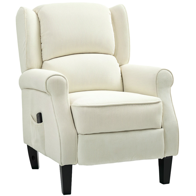 Fauteuil inclinable avec massage, fauteuil inclinable avec repose-pieds, Crème, crème