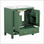 Meuble-lavabo de 30 po avec lavabo simple, lavabo sous le comptoir, armoire de rangement pour la salle de bain avec 2 portes et un tiroir, fermeture en douceur, rangement multifonctionnel, structure en bois massif