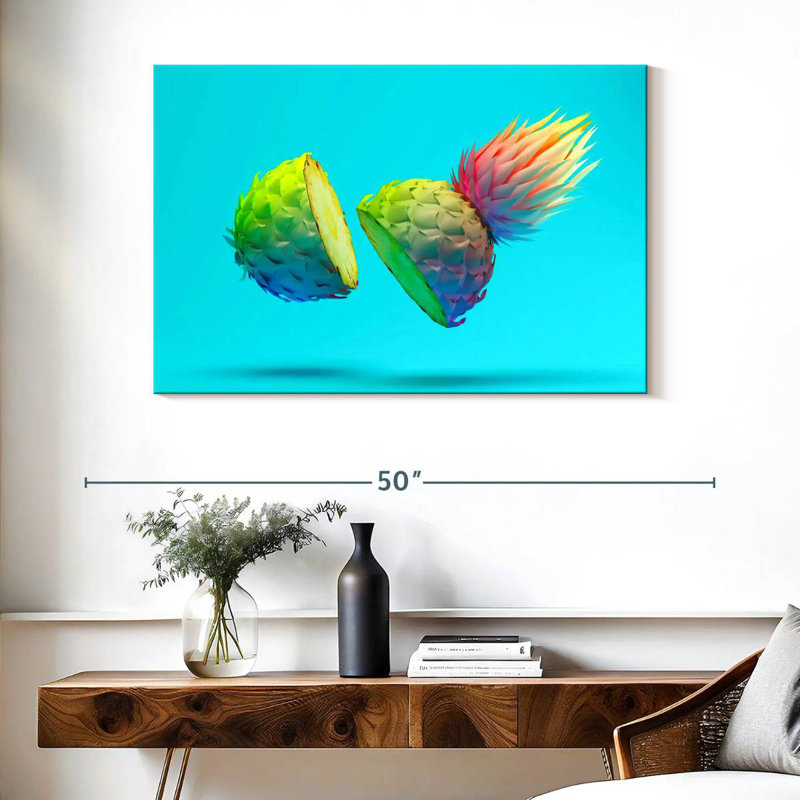 Yarlin Sliced Gradient Pineapple, 26" H x 39" W
