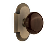 Cottage Plate with Brown Porcelain Door Knob