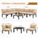 6 - Person Modular Patio Conversation Sets with Cushions