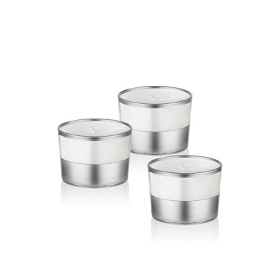 Ensemble de porte-votives en verre 3 pièces avec bougie inclus