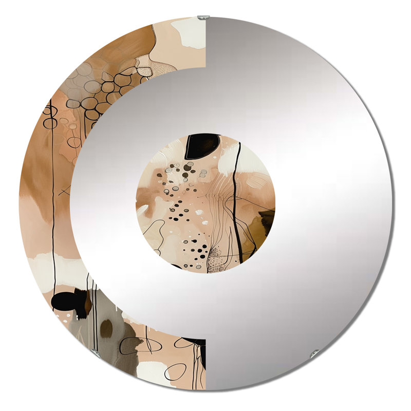 Kesini - Miroir mural demi-cercle, 23,6 po x 23,6 po