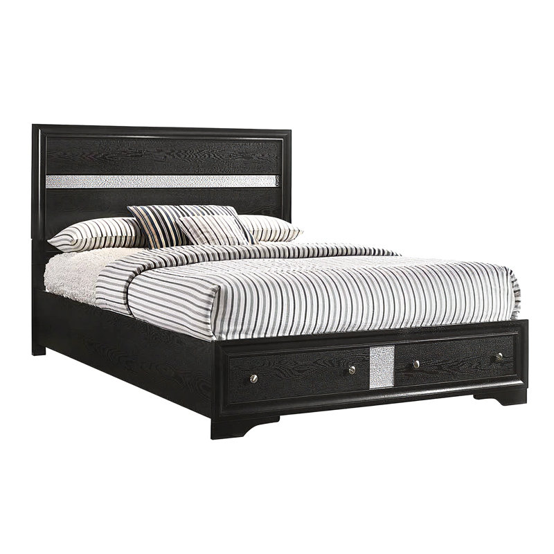 Smartt Panel Storage Bed, Queen, Black