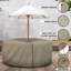 Housse de table de salle à manger d'extérieur robuste et imperméable avec trou pour parasol-198155846