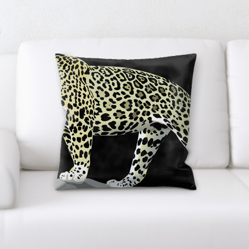Coussin Jaguar, Noir