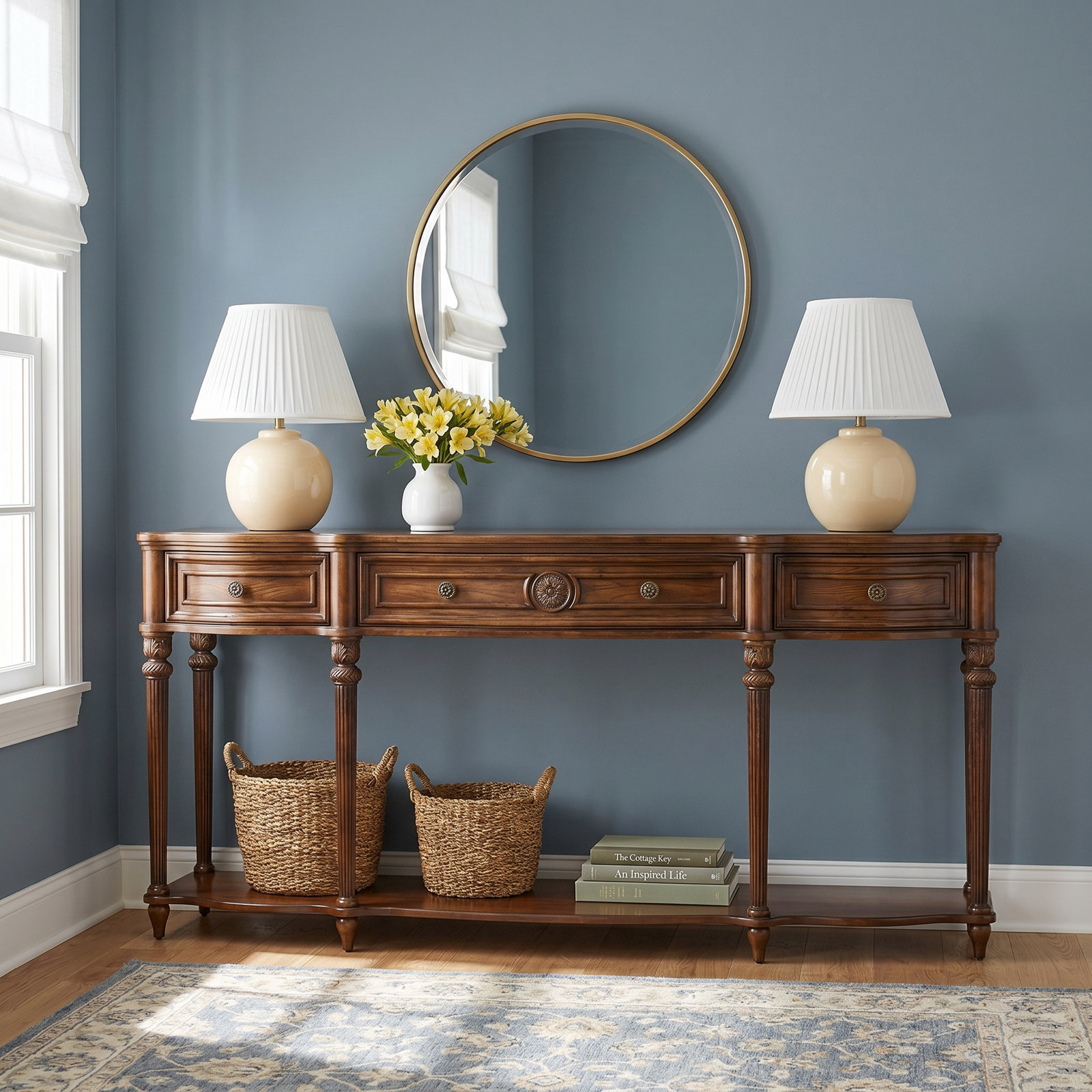 Balsam 72" Console Table, Vintage Oak
