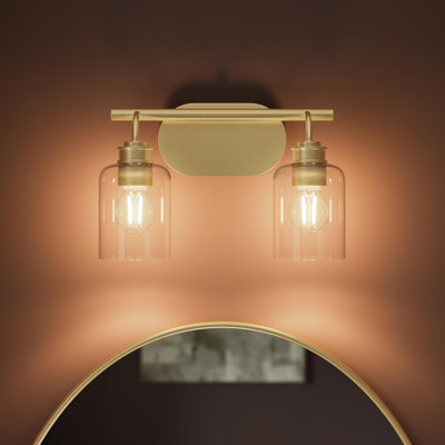 Ensemble de meuble-lavabo à deux lumières Reines