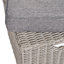Outdoor Barbados Half Weave L-shape Corner Seating Set with Ceramic Table Top and Cushions-96734990