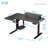 59“ L Shaped Adjustable Height Standing Desk With Shelves-945586755