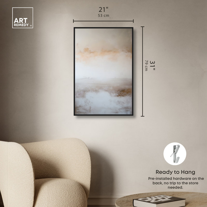 Toile Nebula Grains II, art bohème minimaliste par Art Remedy, Cadre noir, H 31 po x l 21 po