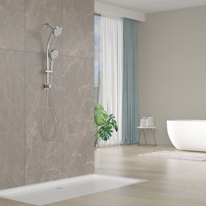 Dual Shower Head 1.8 GPM with Self-Cleaning, Chrome