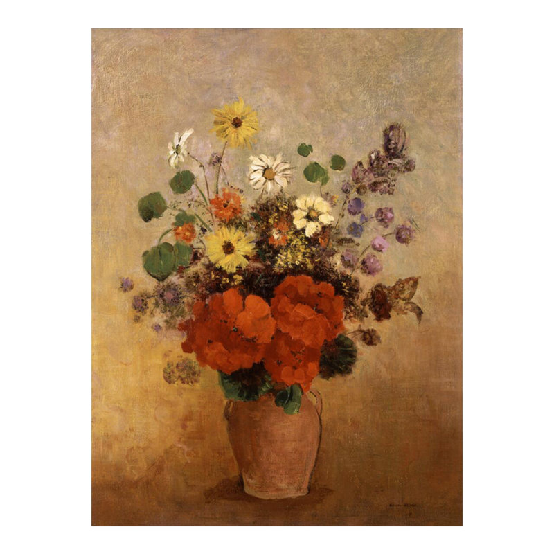 «Flowers in a Vase» par Odilon Redon - Impression giclée, H 20 po x l 16 po