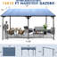 Grand auvent extérieur de 10 pi x 14 pi, pergola en métal pour patio, terrasse, cour arrière, résistance au vent de 30 à 35 mph, auvent antirouille - terrasses robustes, décoration de cour arrière